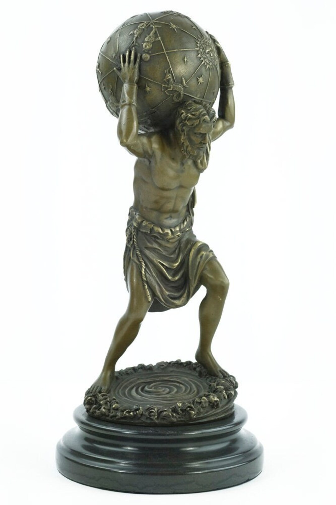 Greek Mythology Bronze Statue of Atlas Carrying a Globe Bronze Atlas