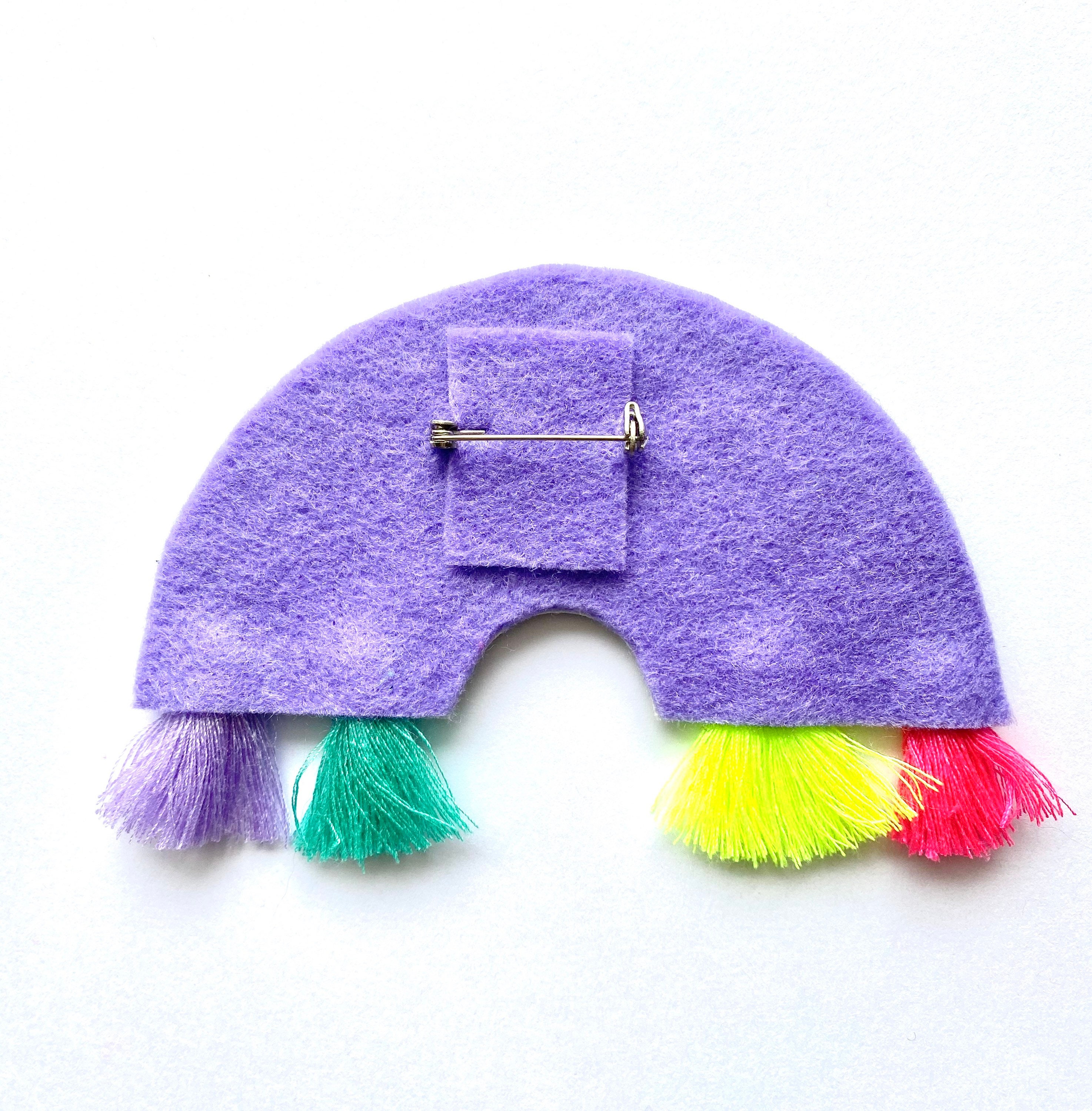 Super Sparkly Rainbow Birthday Badge With Tassels | Etsy