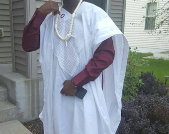 Traditionelle afrikanische Agbada, 3-teiliges Set, afrikanische Herrenbekleidung auf Bestellung, afrikanische Mode. Afrikanisches Agbada Set, Hochzeitskleidung, Afrikanischer Abschlussball