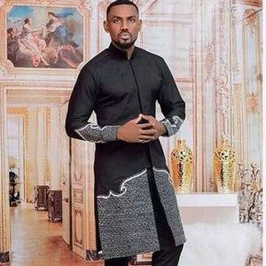 Afrykańska odzież męska Dashiki, oszałamiający dwuczęściowy zestaw na specjalne okazje, specjalny afrykański strój Dashiki, afrykańskie męskie koszule i spodnie.