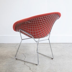 Vintage 1970's Knoll Bertoia Diamond Lounge Chair in Original Muted Orange Upholstery image 2