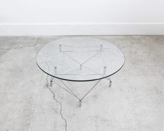Vintage Andreas Hansen+ Niels Bendtsen Spider Glass Cocktail Table Postmodern Design | 1970