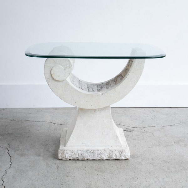 Stone and Glass Coffee Table Etsy