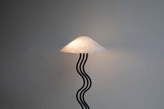 SOLD 1980s Postmodern Squiggle Floor Lamp Memphis Style Wave by