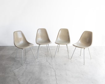 Vintage Eames Herman Miller Fiberglass Dining Chairs | Set of 4, 1960s