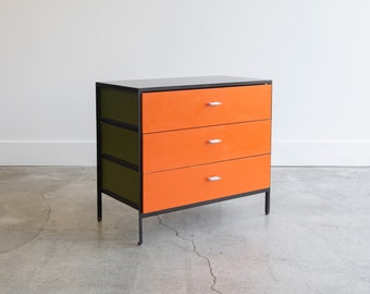VintageGeorge Nelson for Herman Miller Steel Frame No 4000 Series Dresser | 1960