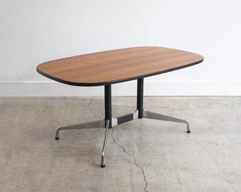 SOLD | Early 2000s Eames for Herman Miller Aluminum Group Segmented 5' Ellipse Dinning Table in Walnut