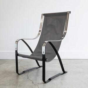 Vintage Salvatore Bevelacqua Machine Age, McKay Craft Cantilevered Sling Lounge Chairs circa 1930s image 3