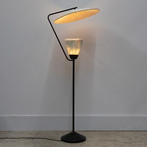 SOLD Vintage Postmodern Metal Floor Lamp with Fiberglass Reflector Circa 1960s Ultra-Rare image 2