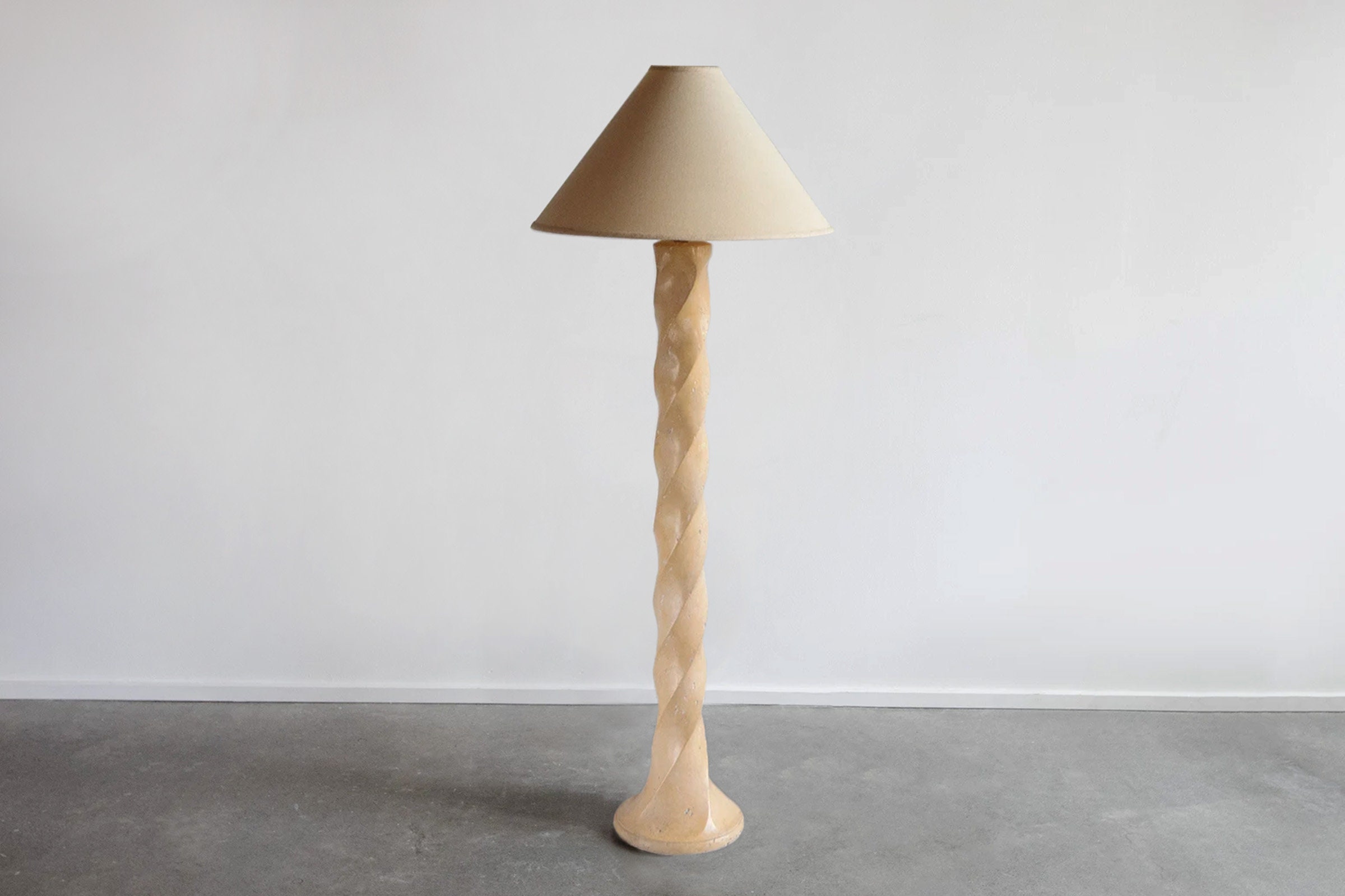 Crylicord Lucite and Brass Floor Lamp Designed by Peter Hamburger for Knoll