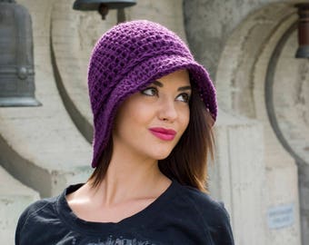 The Bayan Hat Pattern PDF Womens Winter Chunky Crochet Cloche Hat DIY