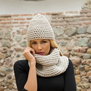 The Marlen Hat Easy Beginner Winter Chunky Crochet Ladies Beanie Pattern PDF Camel Stitch DIY image 2