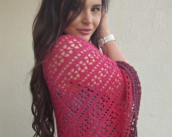 PATRÓN El Poncho Torride - Poncho de ganchillo - Cubre-verano - Ruana de encaje - Hágalo usted mismo