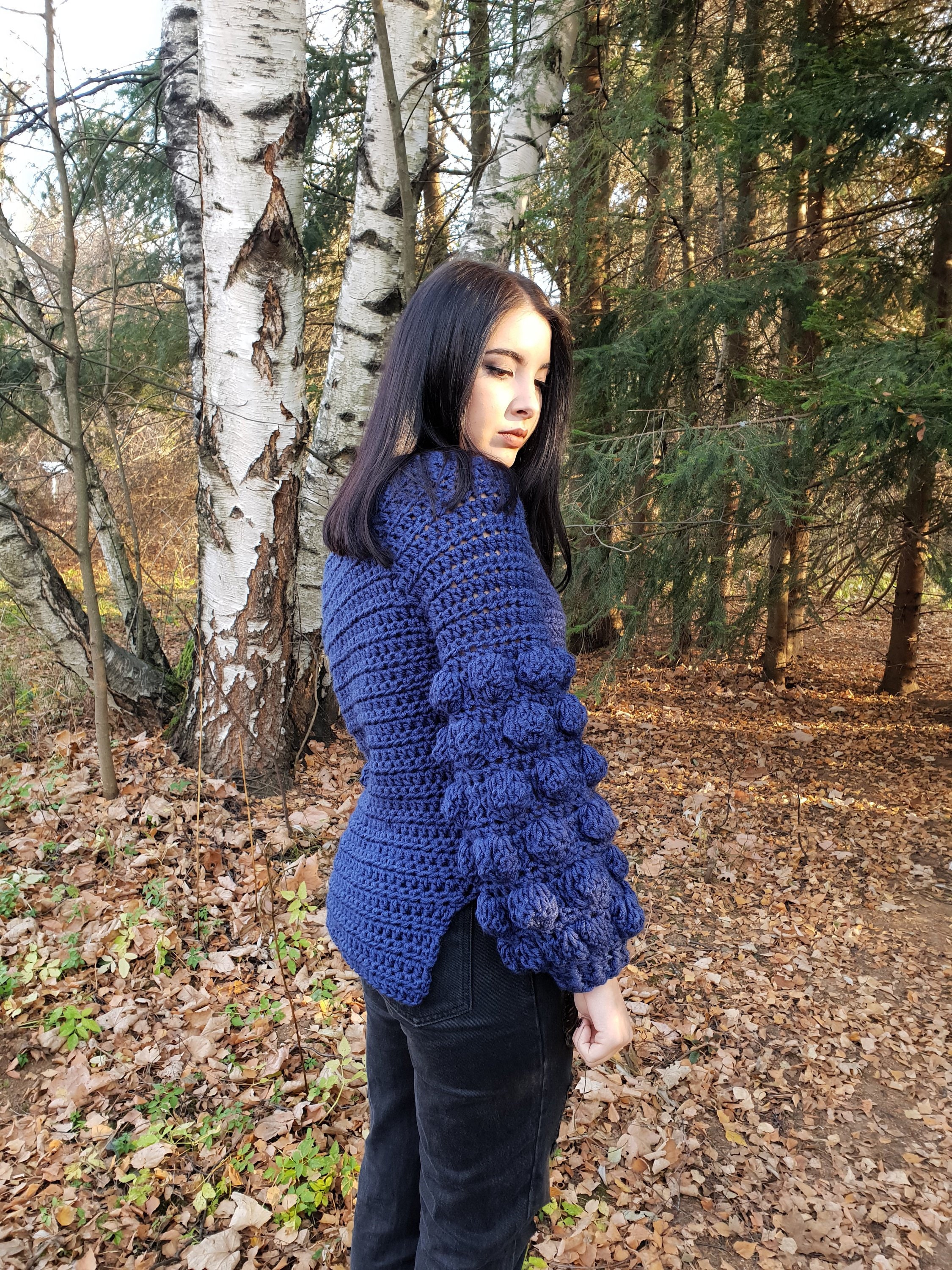 The Funky Chunky Sweater Raglan Jumper Bobble Sleeve