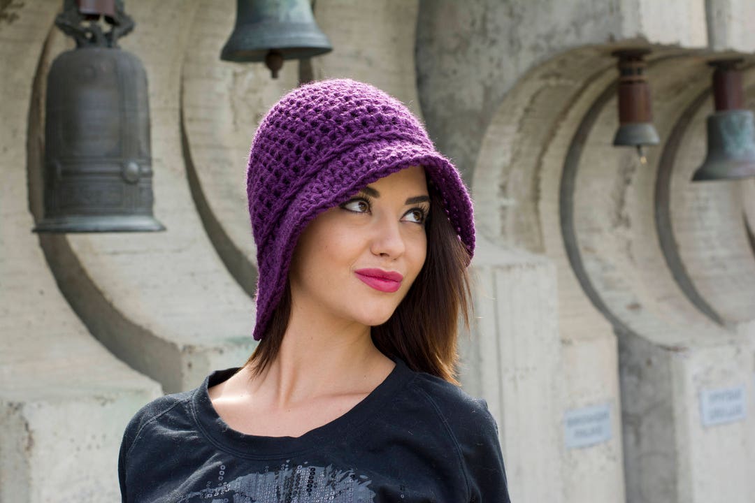 The Bayan Hat Pattern PDF Womens Winter Chunky Crochet Cloche - Etsy