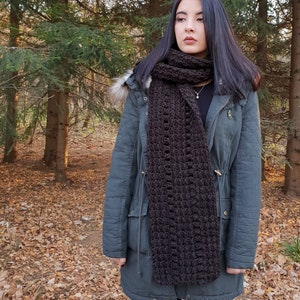 The Rhea Scarf Crochet Pattern PDF Chunky Textured Scarf Design DIY