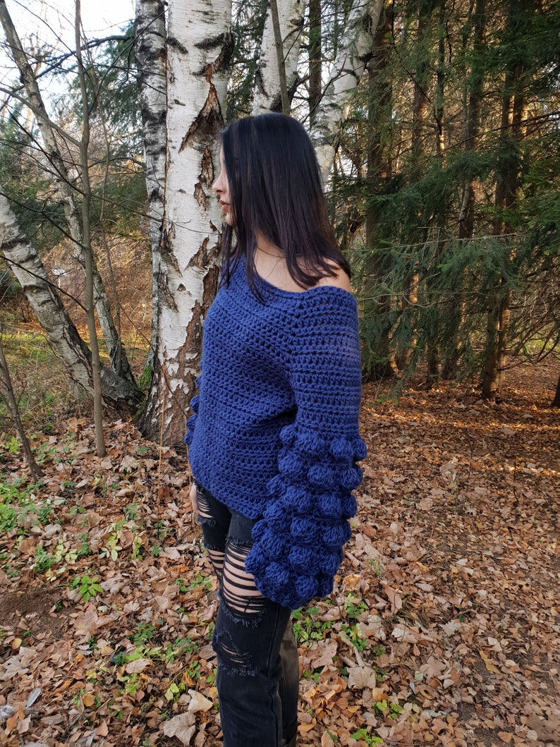 The Funky Chunky Sweater Crochet Pattern PDF Raglan Jumper Etsy