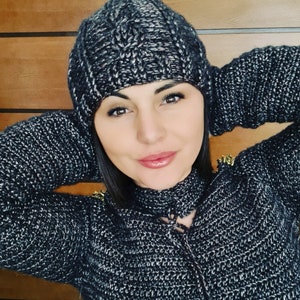 The Ramonda Beanie Pattern Cable Beanie Design Fashion Metallic Hat with Cables and Texture DIY