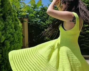 The Limelight Dress Crochet Pattern PDF Long Summer Gown Design Beachwear DIY Wedding Dress Tutorial