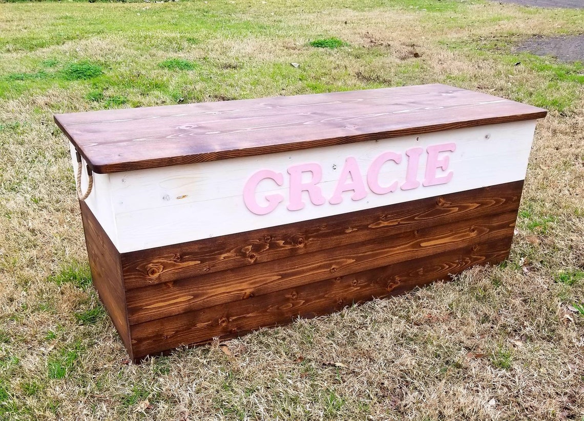 Rustic Storage Toy or Blanket Chest TEXAS Delivery/pick up Etsy