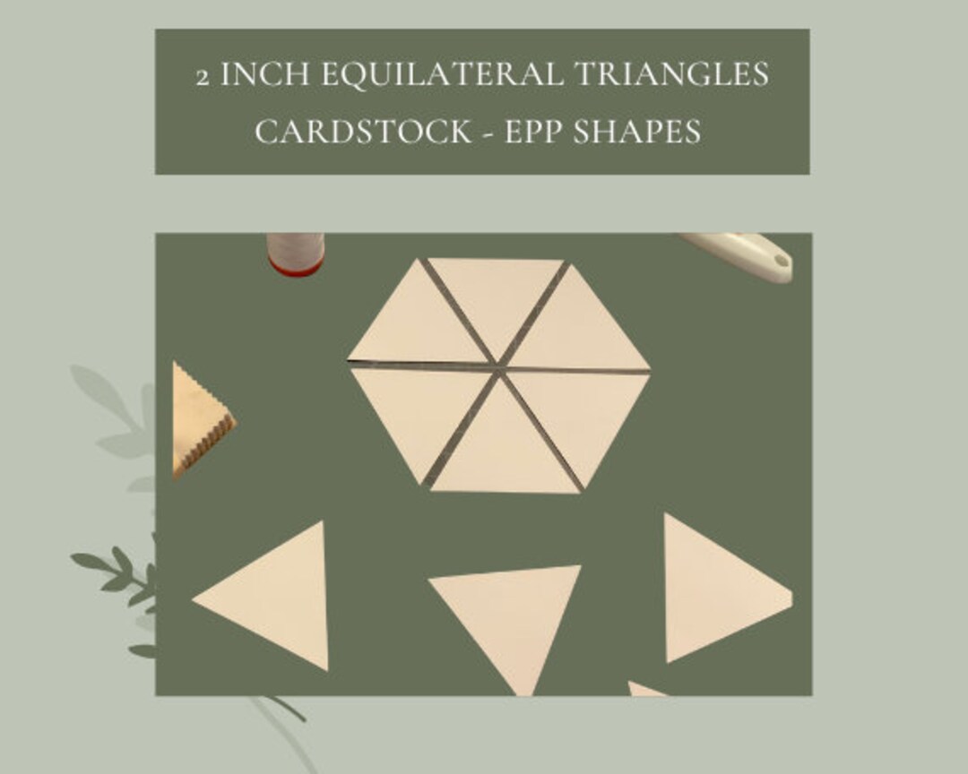 2 Inch English Paper Piecing Equilateral Triangles CARDSTOCK Etsy
