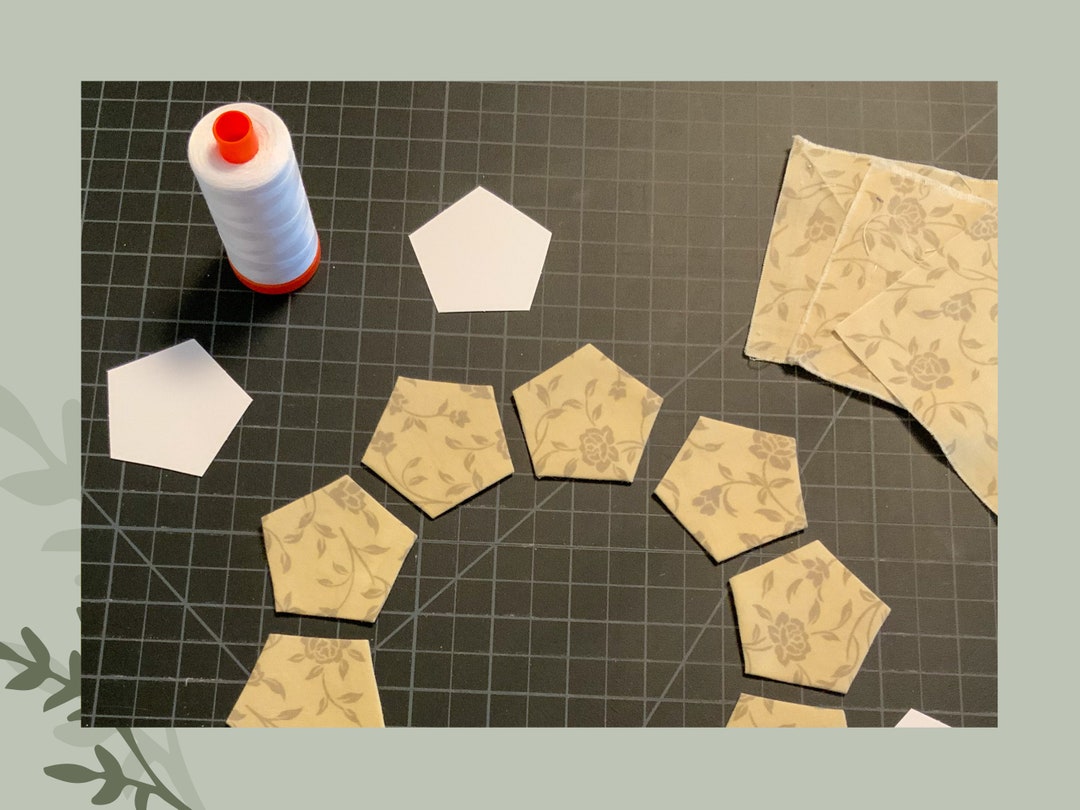 English Paper Piecing Pentagons CARDSTOCK Etsy