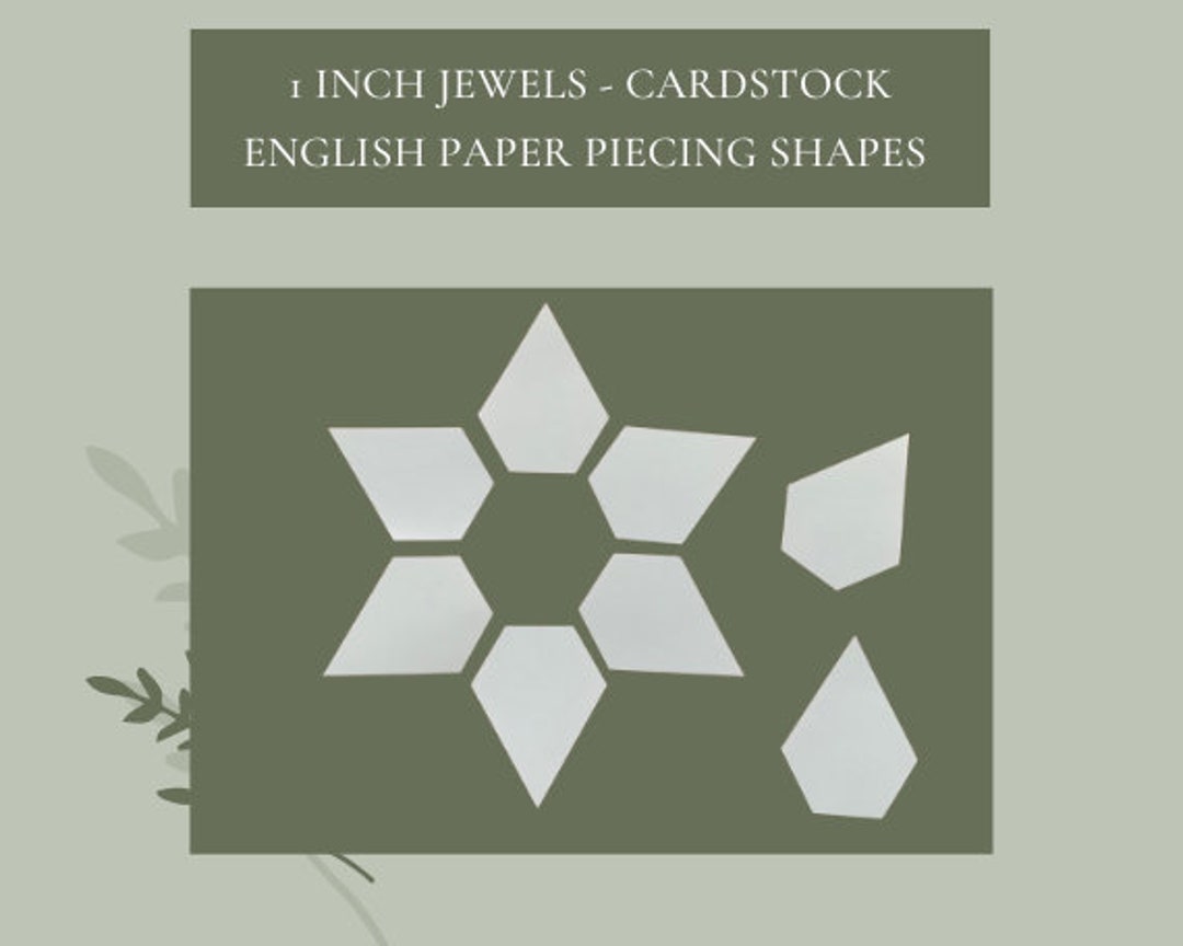 1 Inch English Paper Piecing Jewels CARDSTOCK Etsy