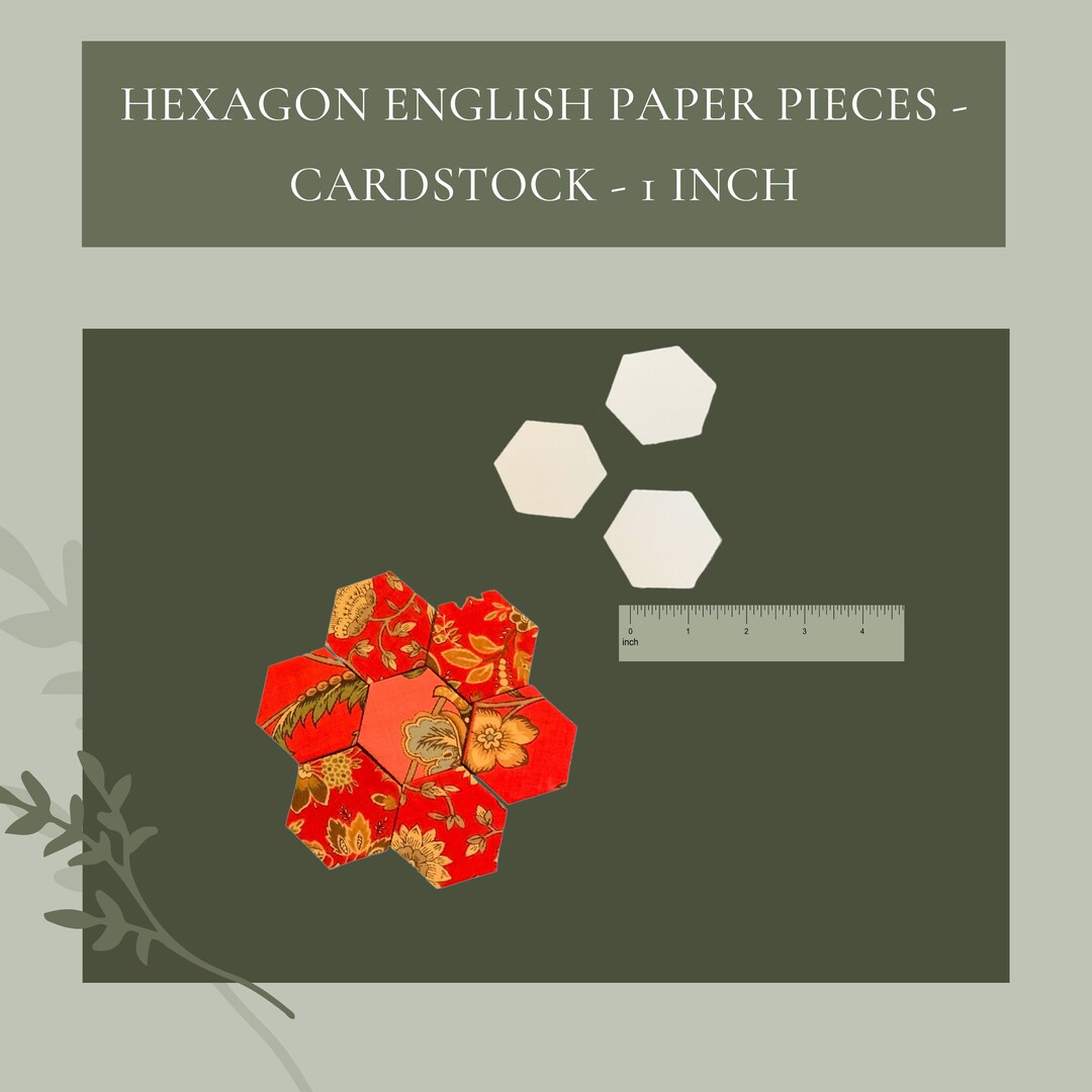 1 Inch English Paper Piecing Hexagons CARDSTOCK Etsy