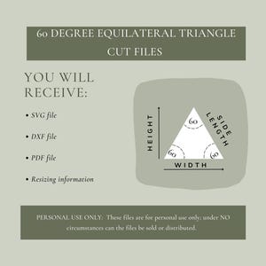 Equilateral Triangle SVG DXF Cut Files: For Cricut, Silhouette (Digital Download)