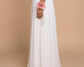 S A N D Y  weddingtop, bridal gown, wedding dress, lace, embroidered, long skirt tulle skirt, boho, v-neck, bridal top, bridal skirt