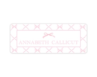 Pink Bow Back to School Weatherproof Vinyl Labels | Children | Classroom | Adorable | Family | Class | Preschool | Grandmillennial