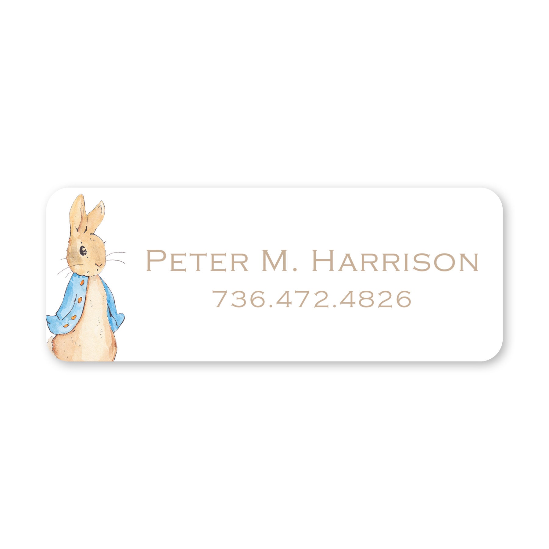 Peter Rabbit Name Labels Peter Rabbit Back to School Weatherproof Vinyl Labels | Children ...
