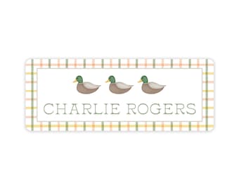 Mallard Back to School Weatherproof Vinyl Labels | Children | Classroom | Adorable | Family | Class | Preschool | Duck | Hunt