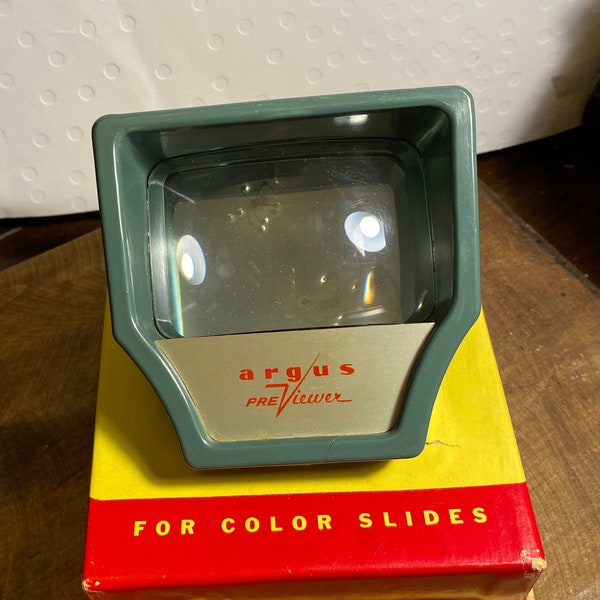 Vintage Argus PreViewer for Color Slides / Original Box Working Condition / Model no. 660 / Slide viewer 1960s-70s