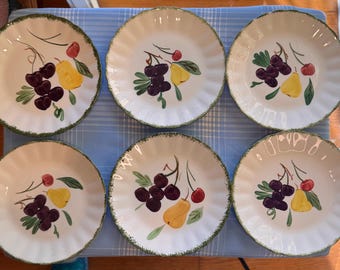 Blue Ridge Pottery FRUIT FANTASY-dessertbord, broodbord, tapasbord / 6 beschikbaar