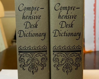 Thorndike Barnhart Comprehensive Dictionary 1958 / 2 book set A-K and L-Z / Doubleday Publishing / DeLuxe Edition