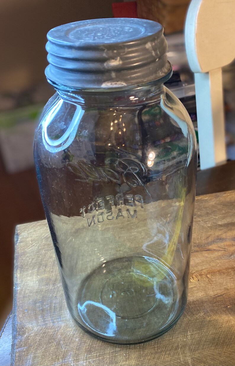 Ball Mason Jar Halfgallon / 192333 / Light Blue / With Zinc Etsy