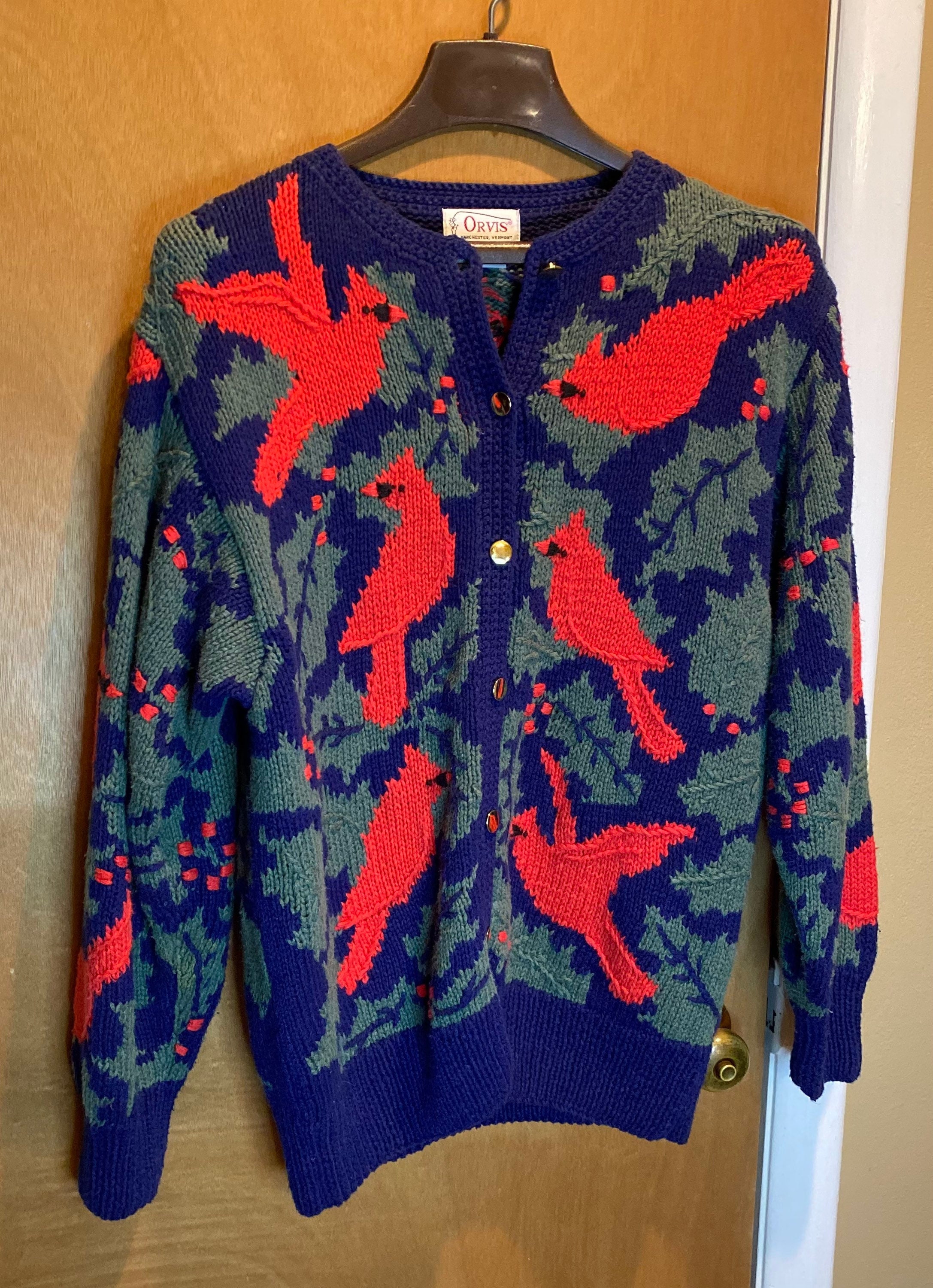 Cardinal Cardigan - Etsy