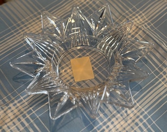 Mikasa Japan Crystal Candleholder Vintage / Art Deco Candleholder Dish