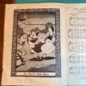1938 Snow White and the Seven Dwarfs Words and Music / Scenes from the Picture / All the Songs / Irving Berlin / Walt Disney