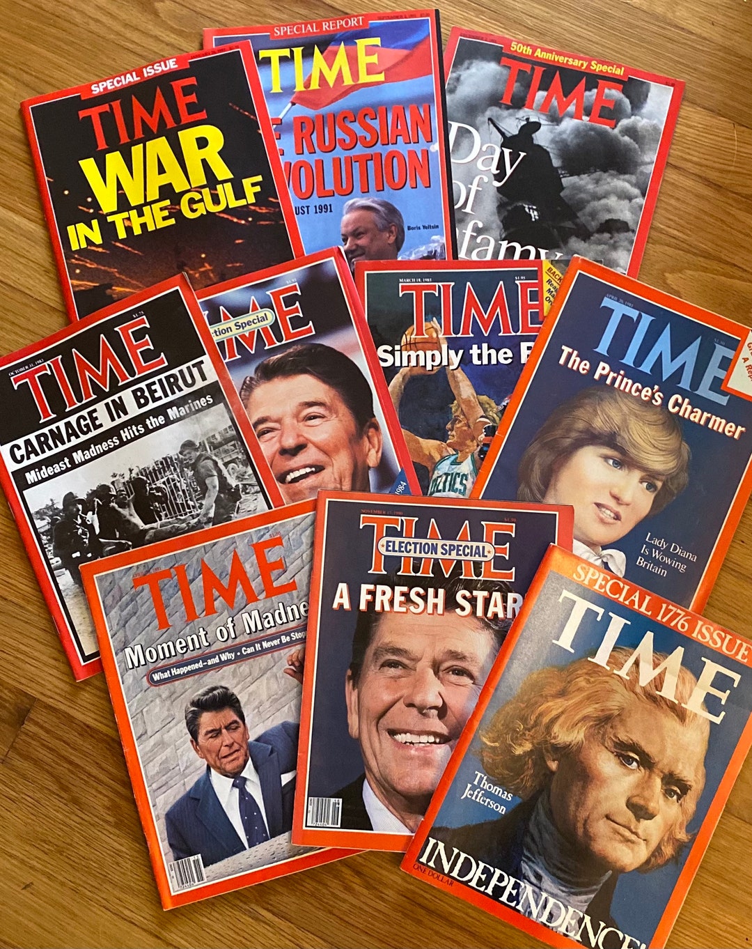 Vintage TIME Magazines Sold Individually 19761991 / Reagan / Gulf War