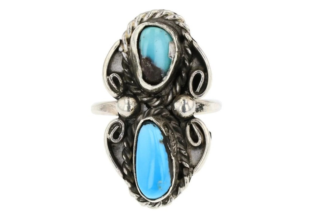 Kingman Turquoise Ring - Etsy