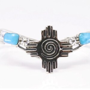 Navajo Handmade Sterling Silver Turquoise Bracelet