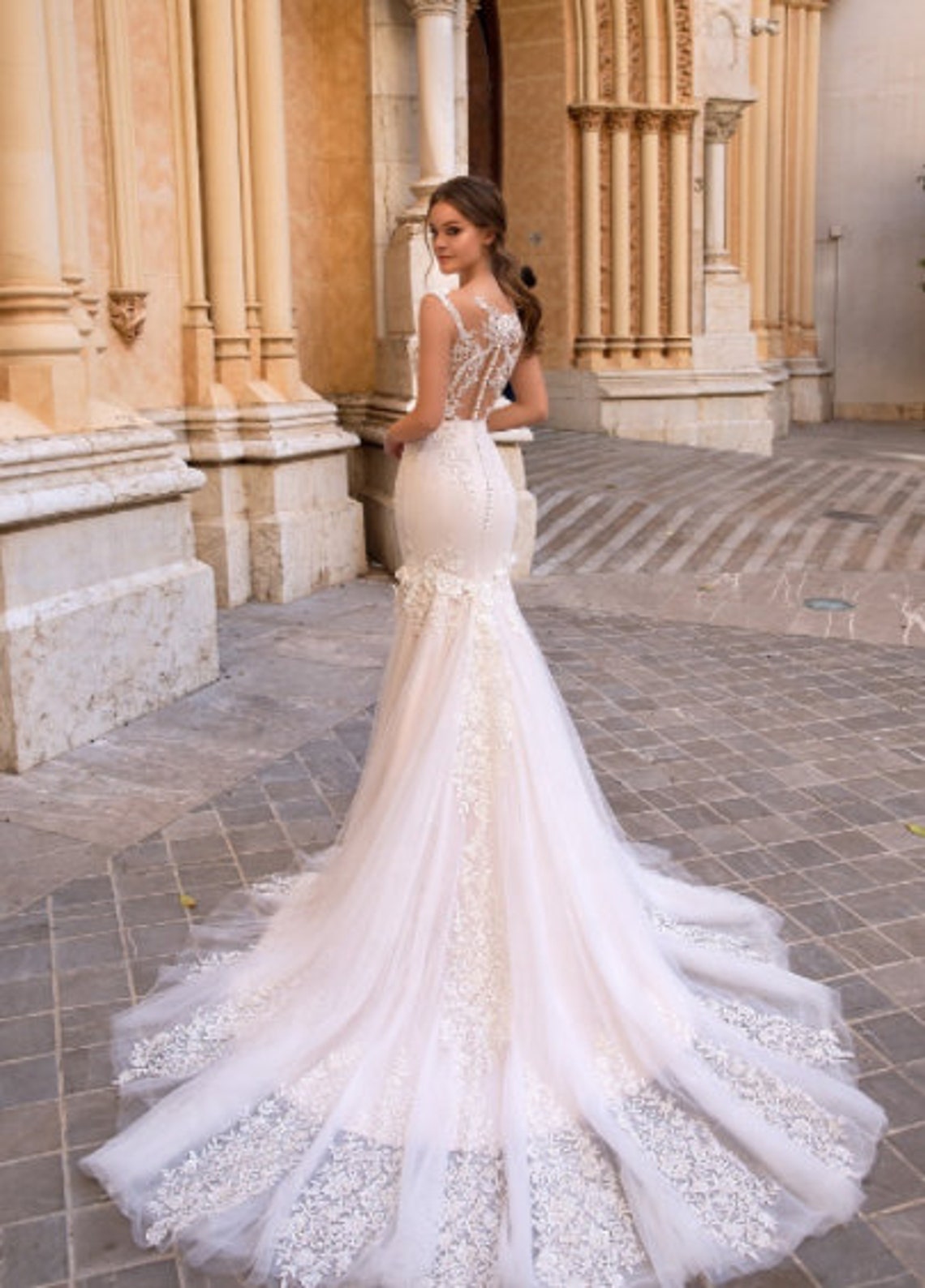 Mermaid Wedding Dresses 2022 New Tulle Lace Wedding Dress | Etsy