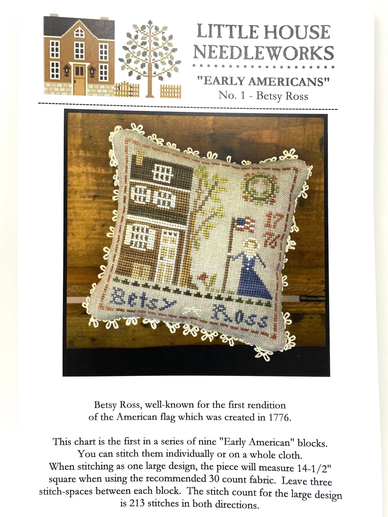Little House Needleworks Pattern Early Americans No. 1 Betsy Etsy