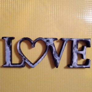 Adorable Love Sign Plaque in Black and White