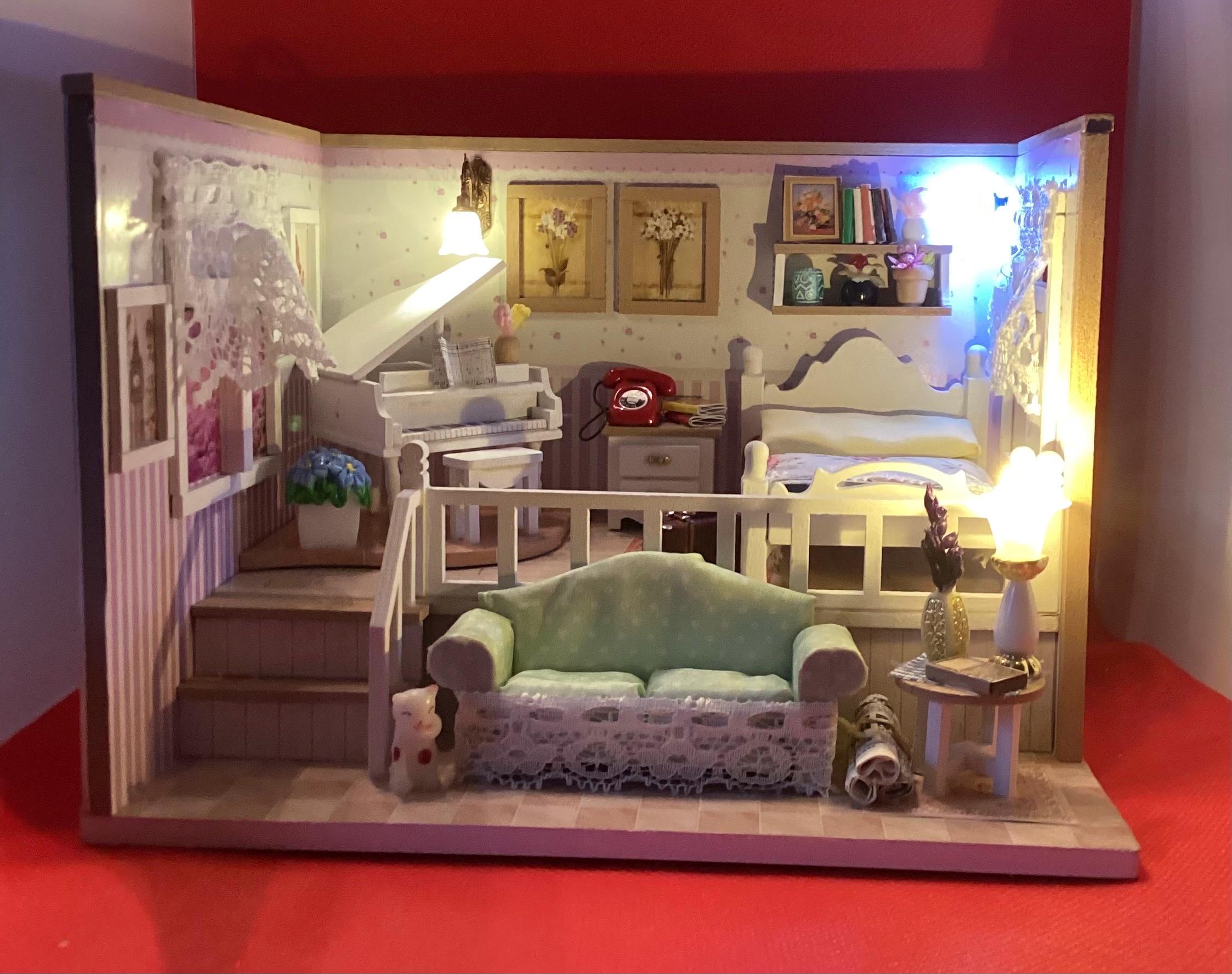 Miniature Bedroom Diorama - Etsy, image size:2247x1777