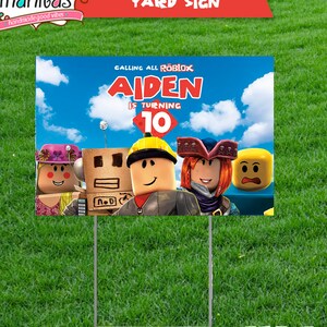 Honk For Birthday Roblox Party Sign With Stand Roblox Party Etsy