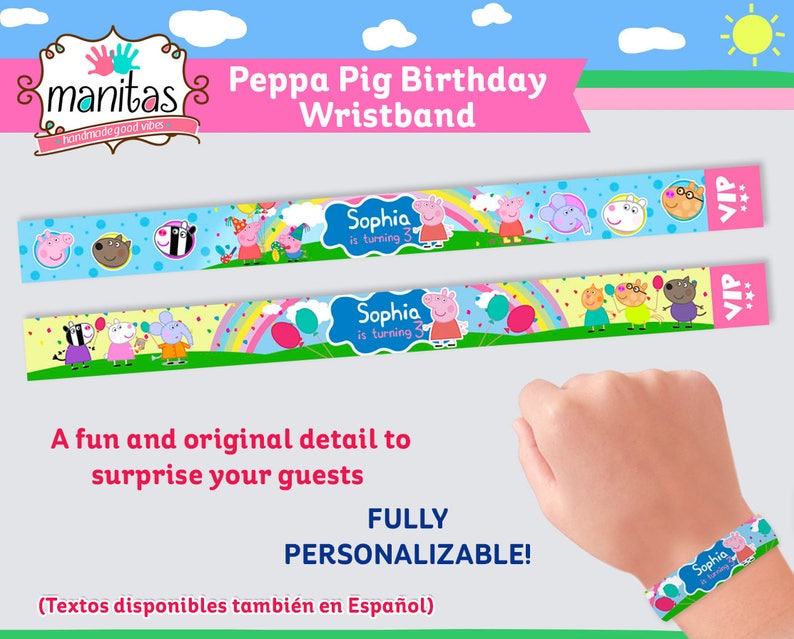 Peppa Pig Party Favors Peppa Pig Party Supplies Peppa Pig Easter Sale 40 Pack Peppa Pig Birthday Wristbands Peppa Pig Birthday Party