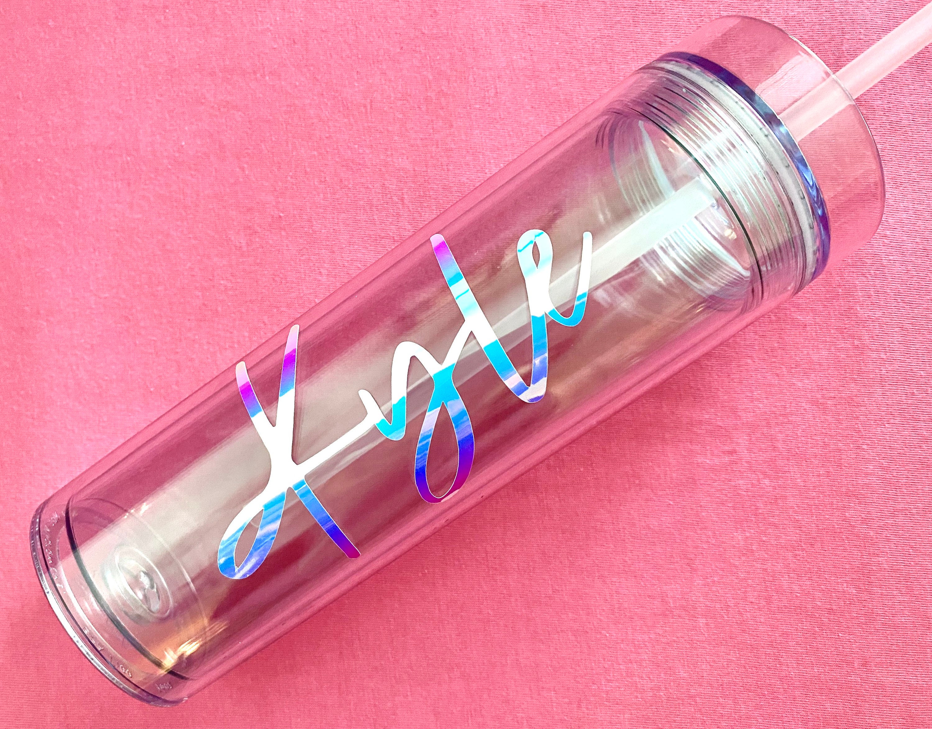 Clear Water Bottle Personalized Water Bottle Tumbler with Etsy